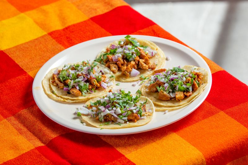 Spicy Al Pastor Taco with pineapple
