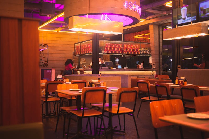 taco cabana style restaurant ambiance for private dining